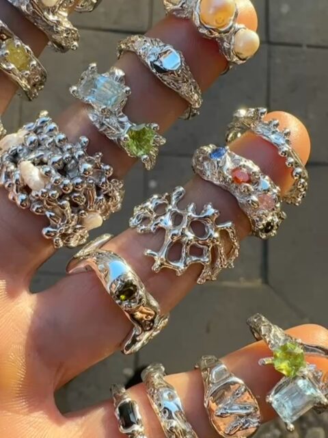 Some of the incredible rings created during last Shape a Ring workshop 🤍